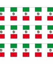 Mexicaanse 3x stuks papieren feest slinger vlaggetjes mexico 4 meter
