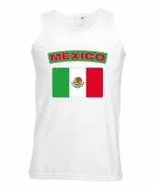 Mexicaanse mexico vlag mouwloos shirt wit heren