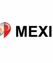 Mexicaanse set van 10x stuks landen vlag sticker i love mexico 19 6 cm