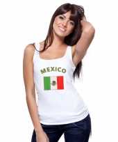 Mexicaanse vlag tanktop t shirt voor dames