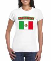 T shirt mexicaanse vlag wit dames